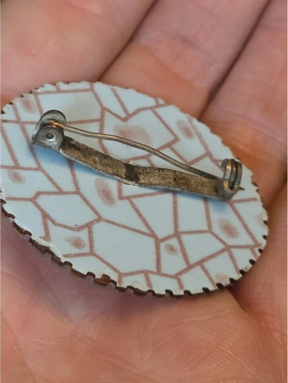 Vintage Inlaid Mother of Pearl & Abalone Mosaic Star Brooch